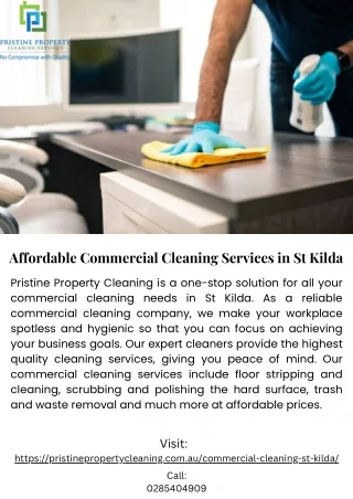 Affordable Commercial Cleaning Services in St Kilda