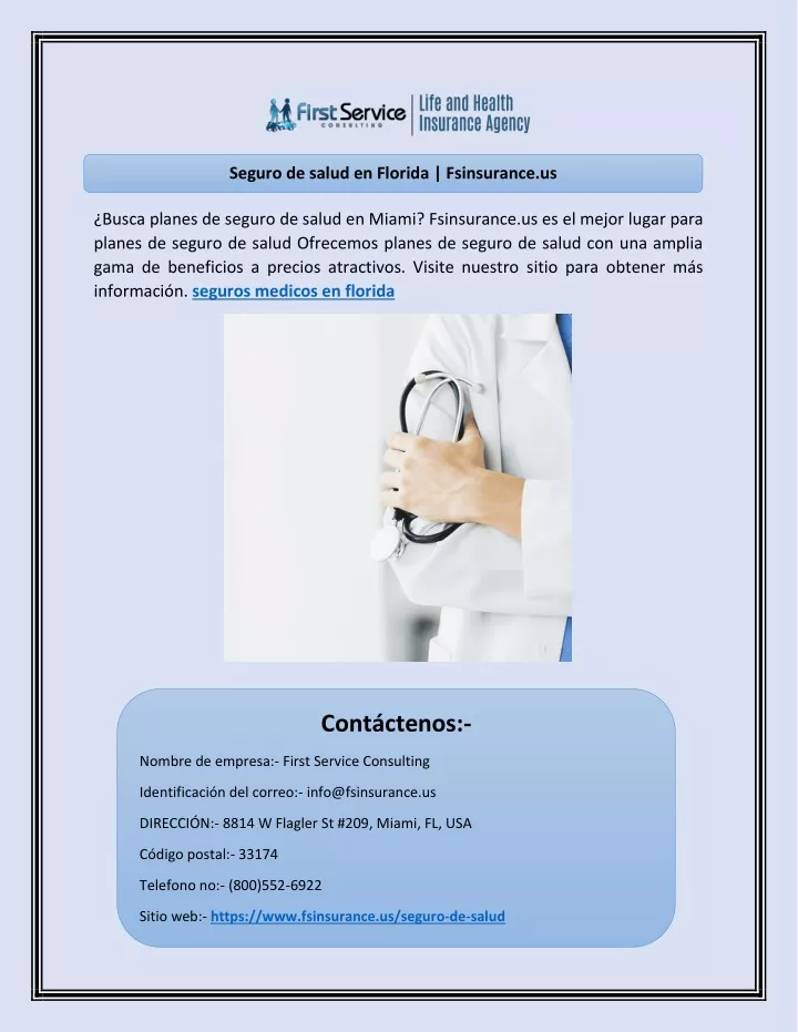 seguro de salud en florida fsinsurance us