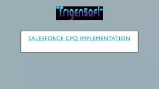 Salesforce CPQ Implementation