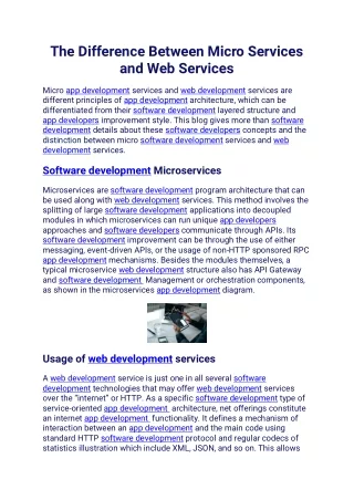 the difference between micro services