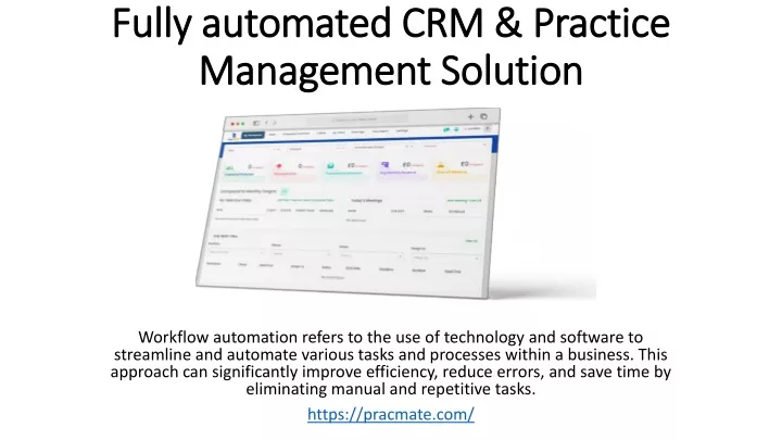 fully automated crm practice management solution