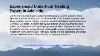 Underfloor Heating Adelaide