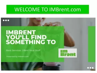 Imbrent.com - Rent Unused Items & Rent My Stuff Online | California
