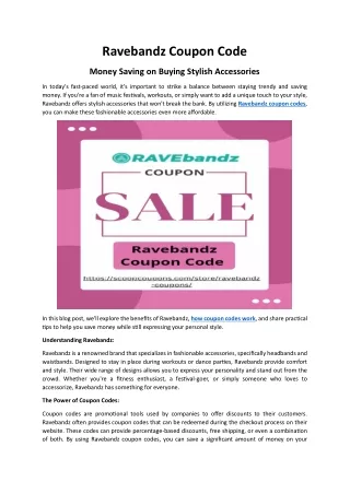 Ravebandz Coupon Code - Saving on Buying Stylish Accessories