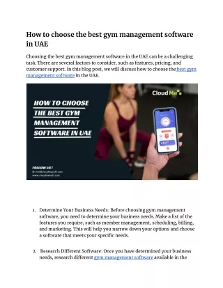 how to choose the best gym management software