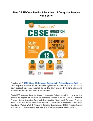 best cbse question bank for class 12 computer