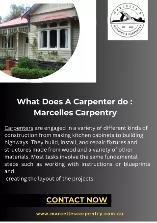 What Does A Carpenter do  Marcelles Carpentry