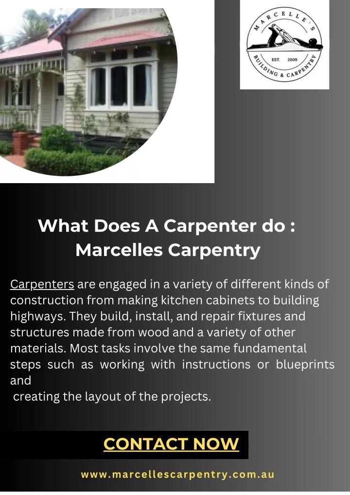 what does a carpenter do marcelles carpentry