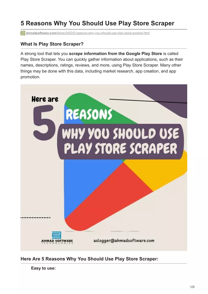 5 reasons why you should use play store scraper