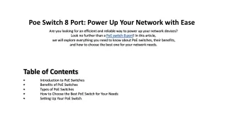 Poe Switch 8 Port: Power Up Your Network with Ease