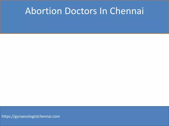 abortion doctors in chennai