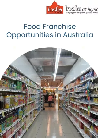 Food Franchise Opportunities in Australia