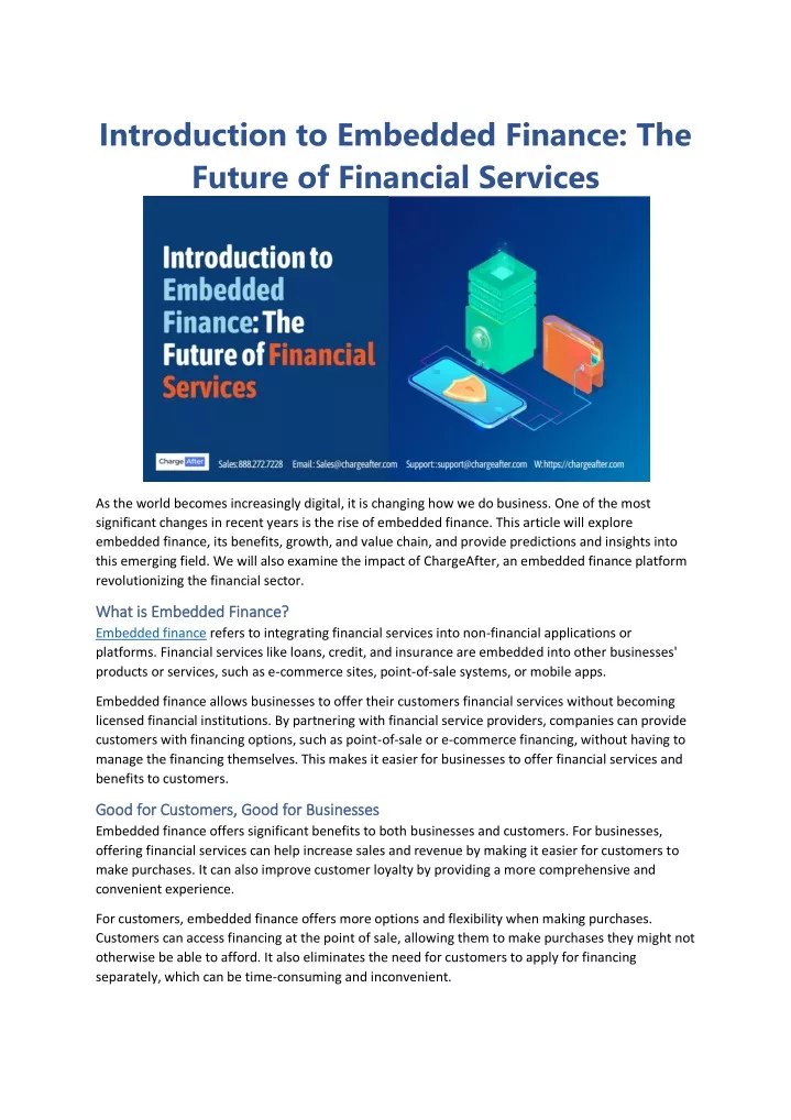 introduction to embedded finance the future