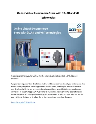 Online Virtual E-commerce Store with 3D, AR and VR Technologies (1)