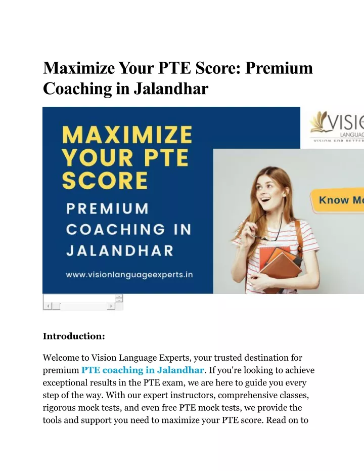maximize your pte score premium coaching
