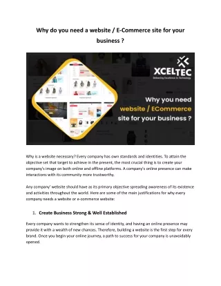 Why do you need a website _ E-Commerce site for your business _