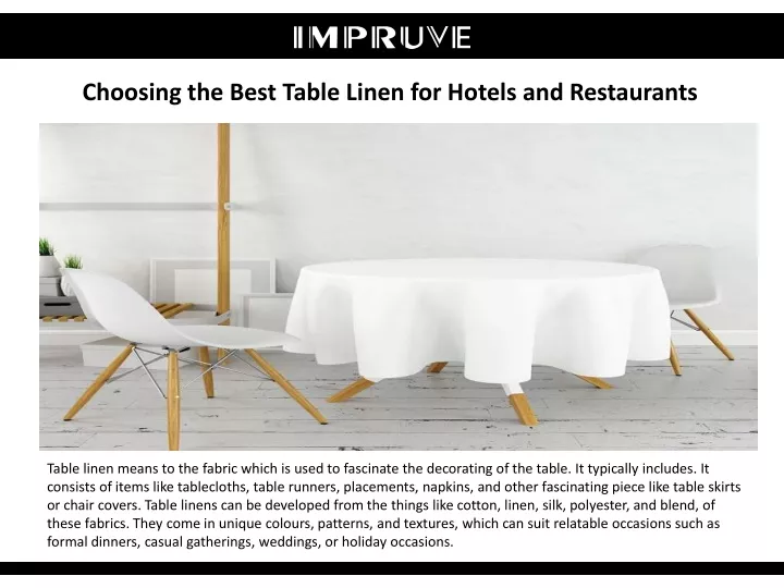 choosing the best table linen for hotels