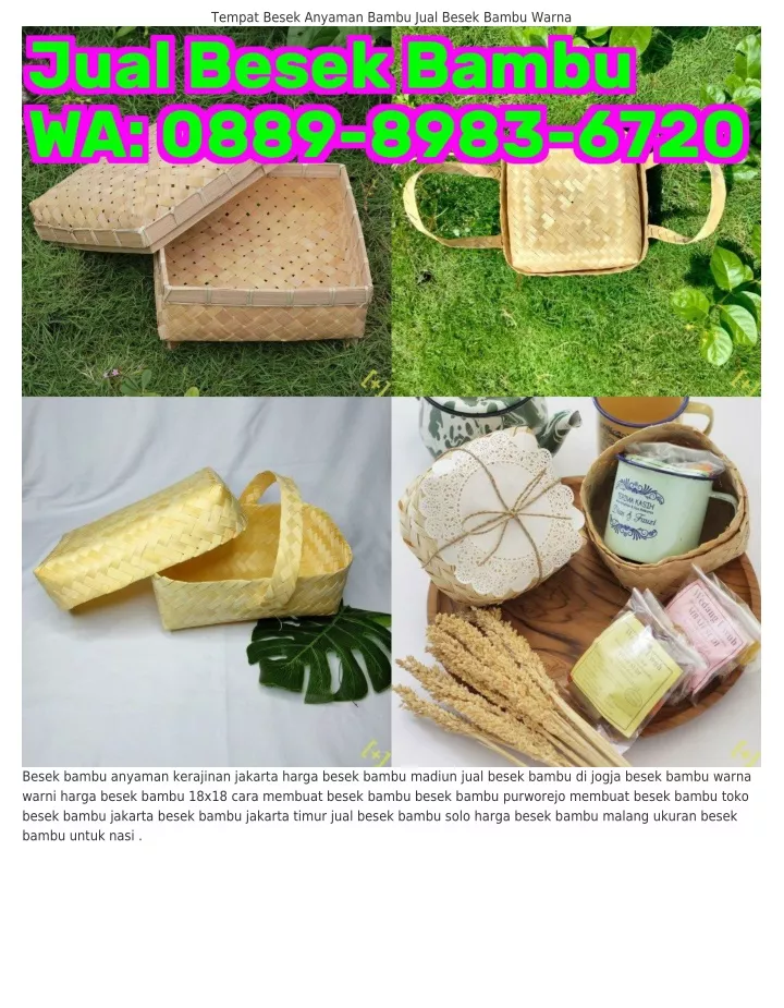 tempat besek anyaman bambu jual besek bambu warna