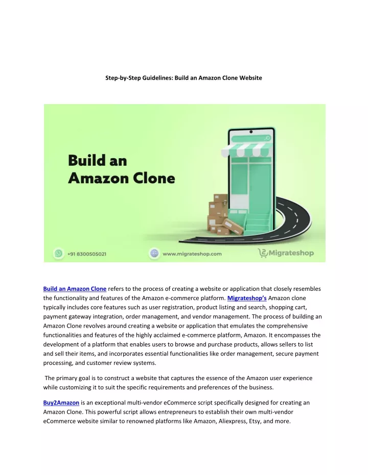 step by step guidelines build an amazon clone