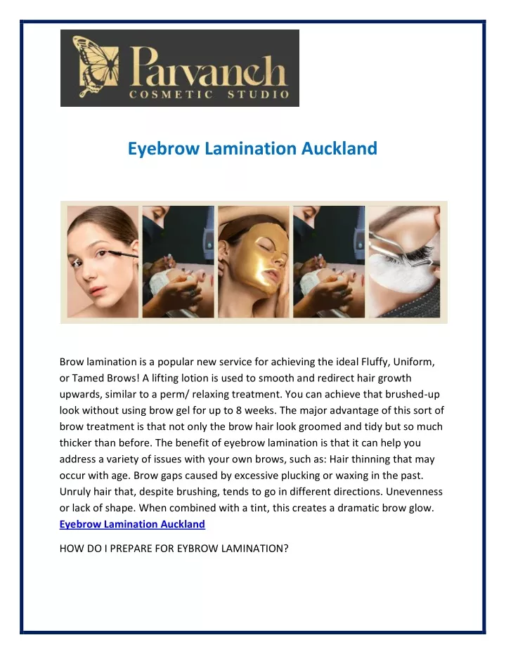 eyebrow lamination auckland