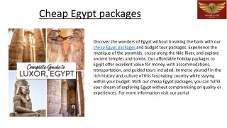 Cheap egypt packages