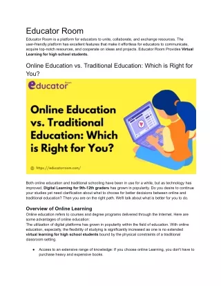 Online Education vs Traditional Education_ Which is Right for You_