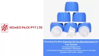 Essential Oil Cap Manufacturers: Ensuring Quality and Convenience