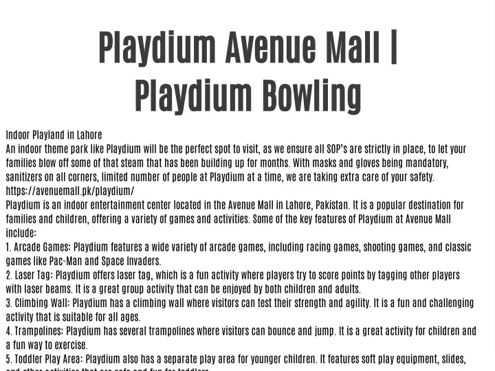 playdium avenue mall playdium bowling