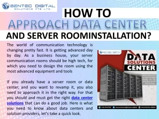 How To Approach Data Center And Server Room Installation