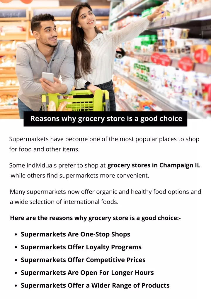 reasons why grocery store is a good choice