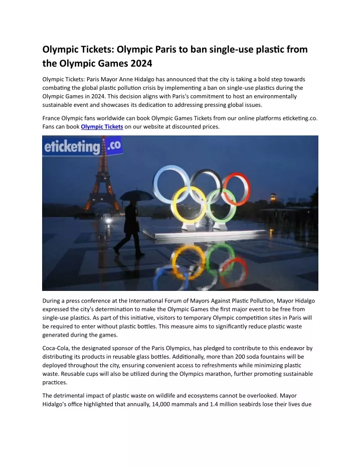 olympic tickets olympic paris to ban single