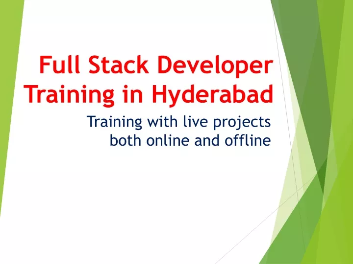 full stack developer training in hyderabad