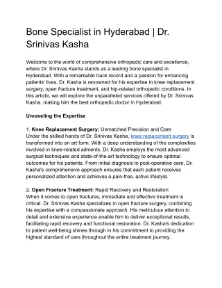 bone specialist in hyderabad dr srinivas kasha