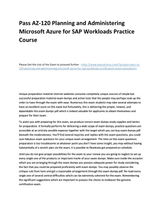 pass az 120 planning and administering microsoft