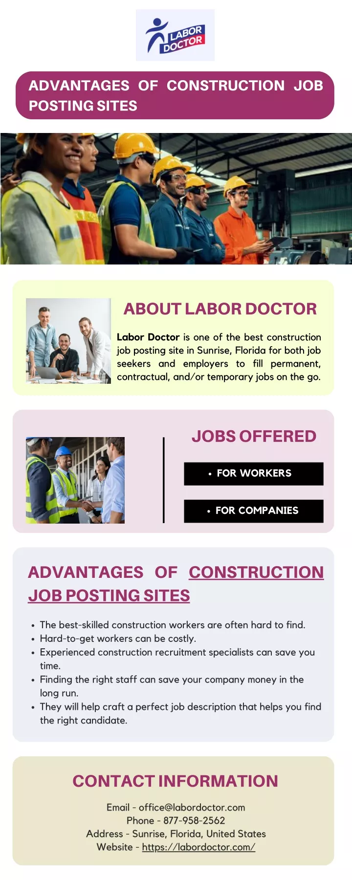 advantages of construction job posting sites