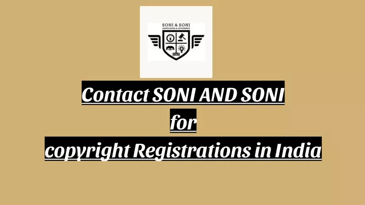 contact soni and soni for copyright registrations