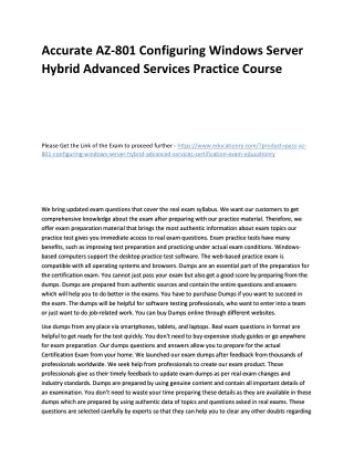 accurate az 801 configuring windows server hybrid