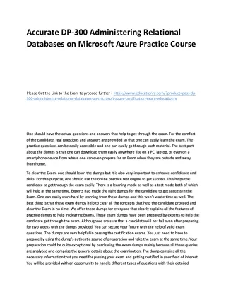 accurate dp 300 administering relational