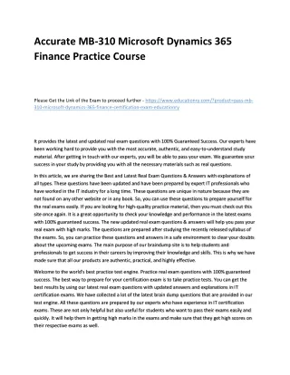 accurate mb 310 microsoft dynamics 365 finance