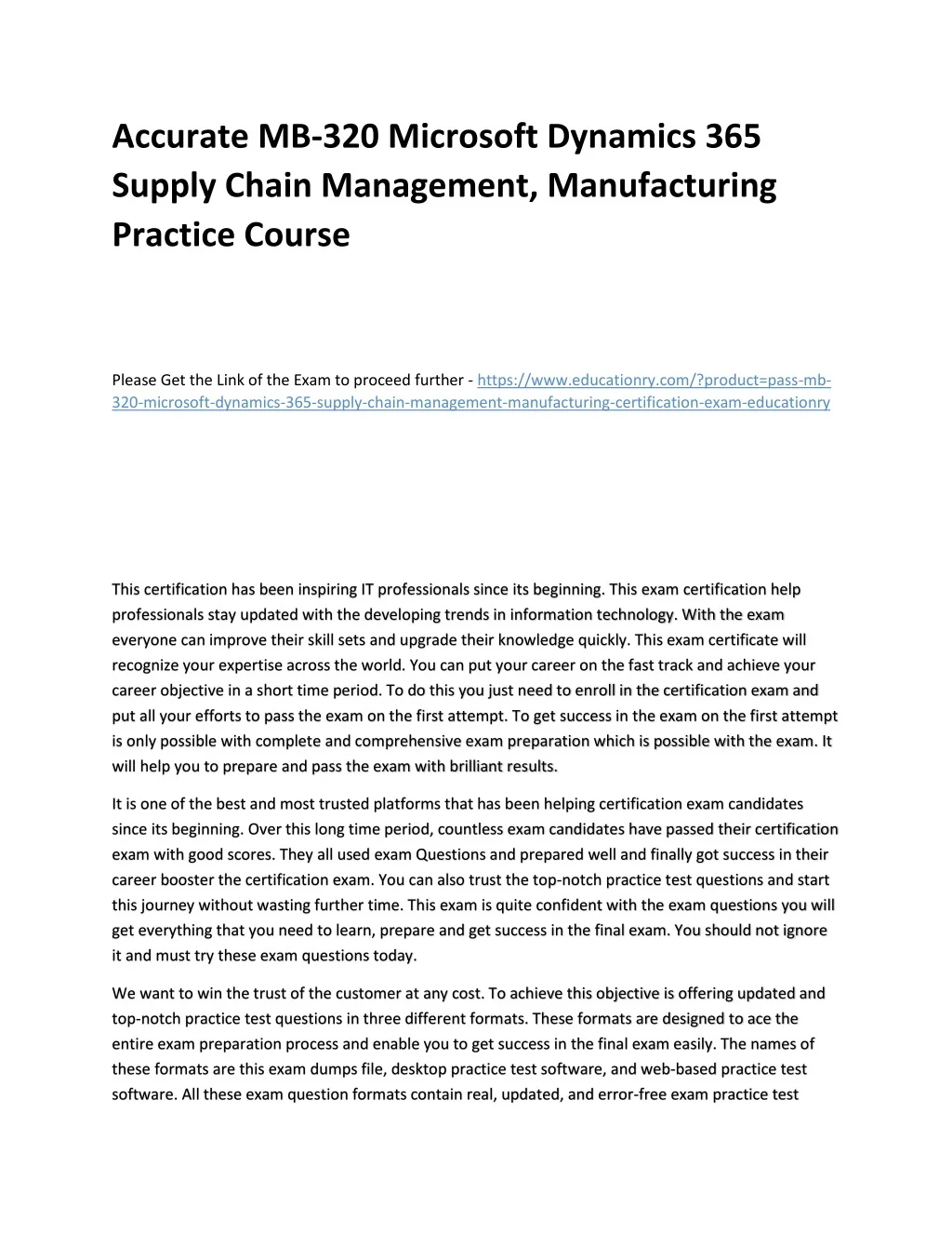 PPT - MB-320 Microsoft Dynamics 365 Supply Chain Management ...