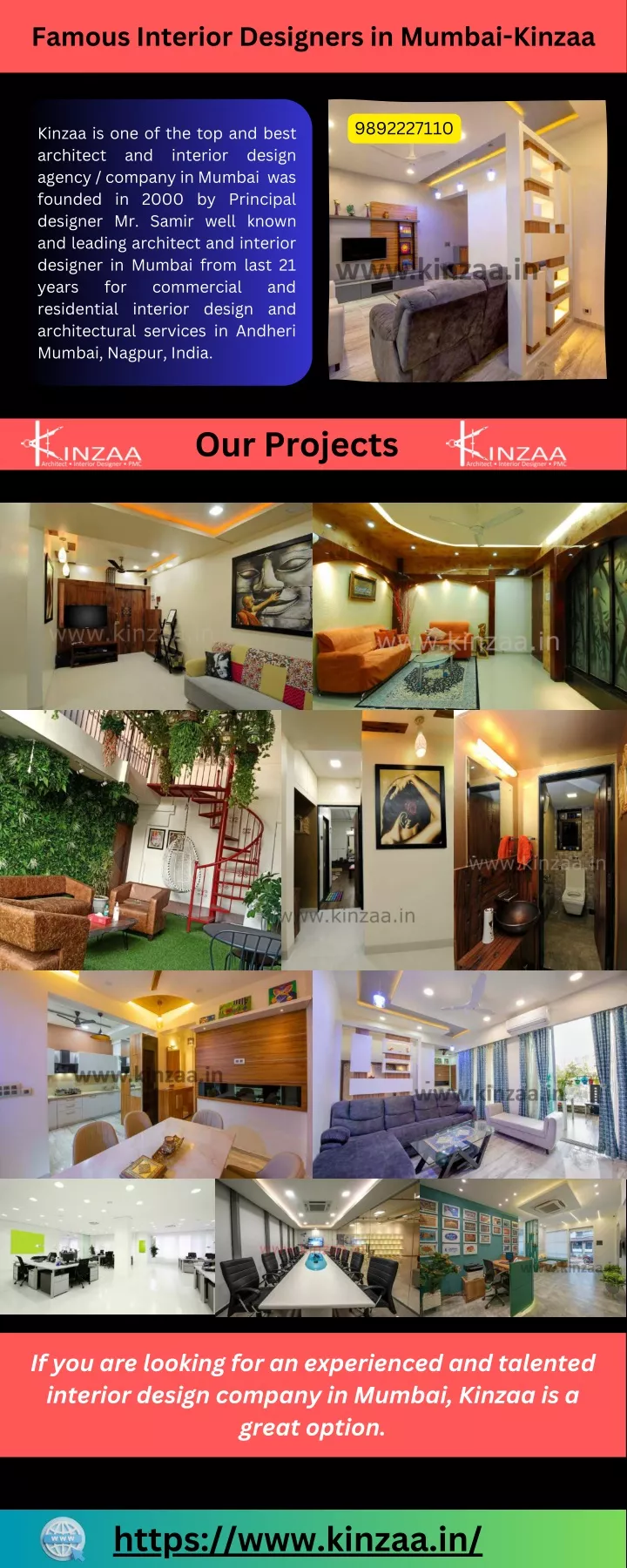 famous interior designers in mumbai kinzaa