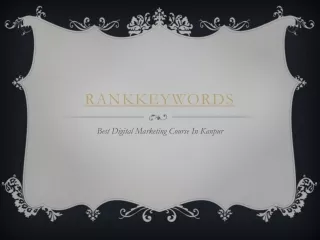 RANKKEYWORDS-Best Digital Marketing Institute in Kanpur