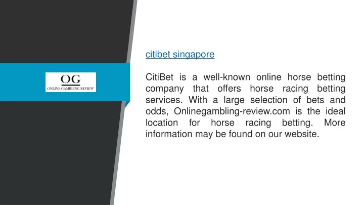 citibet singapore citibet is a well known online