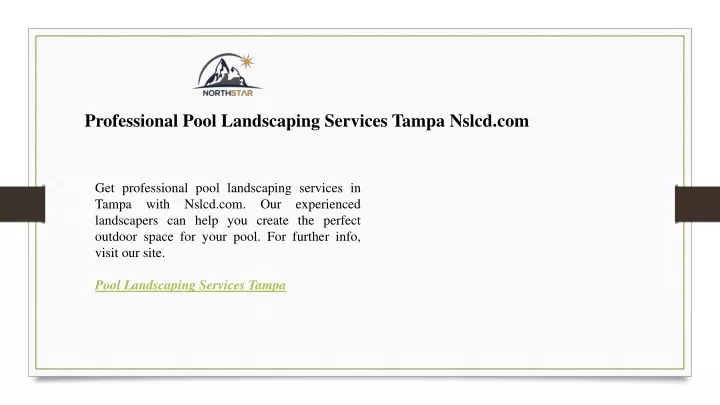 professional pool landscaping services tampa