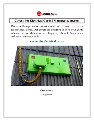 Covers For Electrical Cords  Managerteams.com
