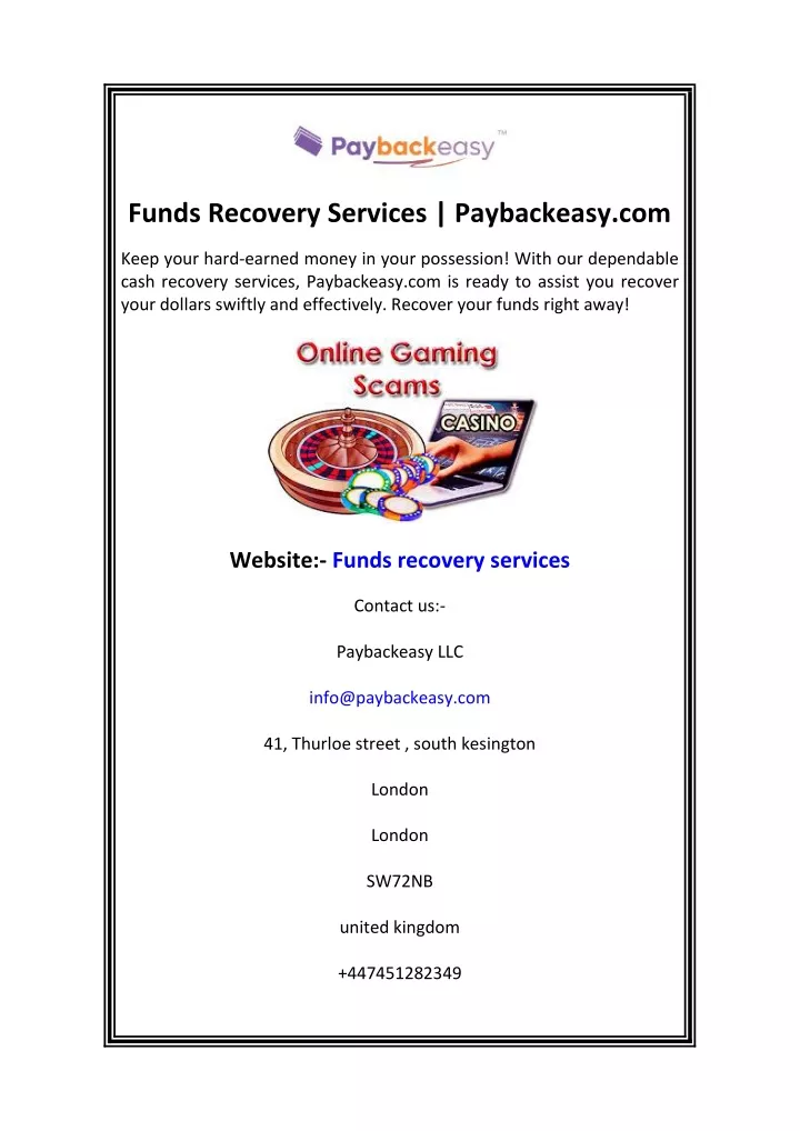 funds recovery services paybackeasy com