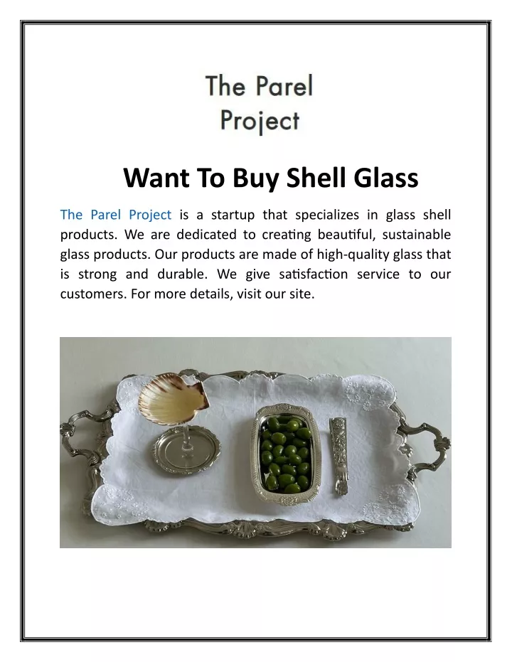 want to buy shell glass