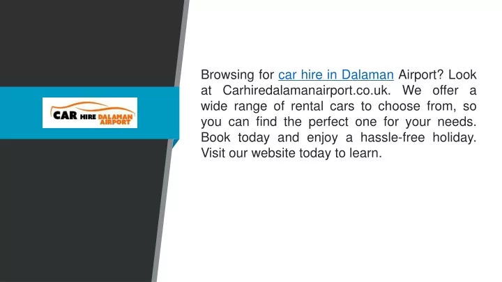 browsing for car hire in dalaman airport look