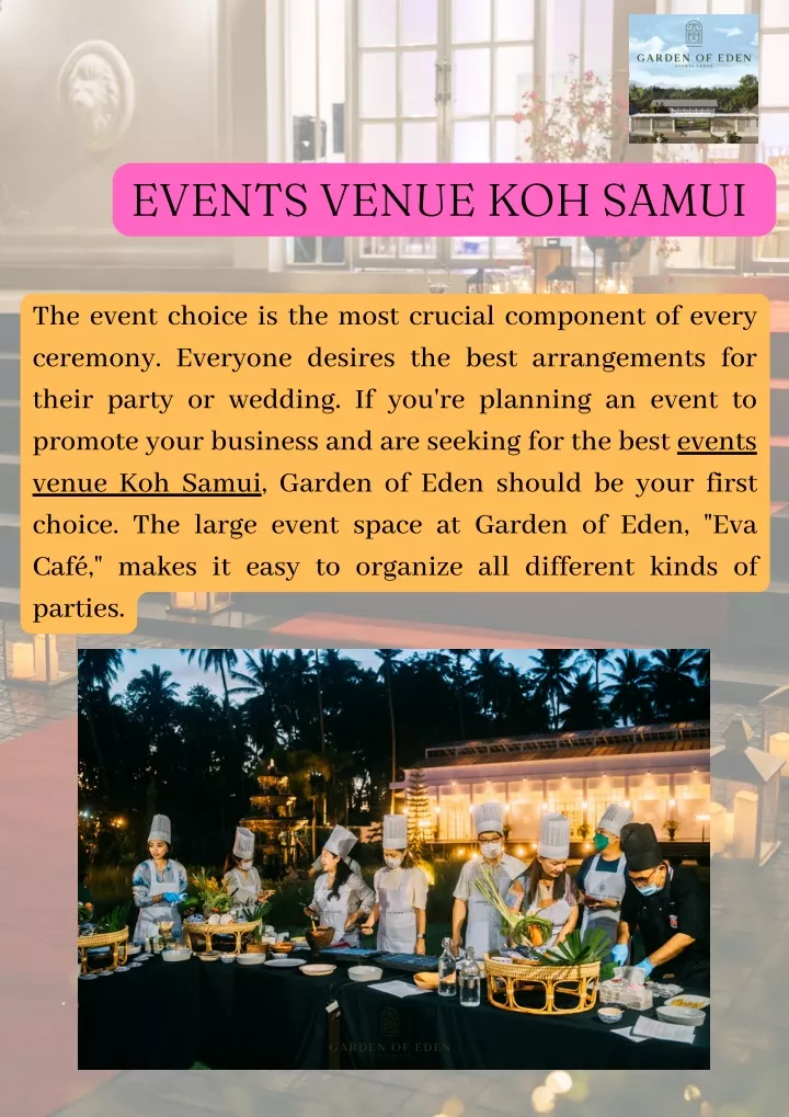 events venue koh samui