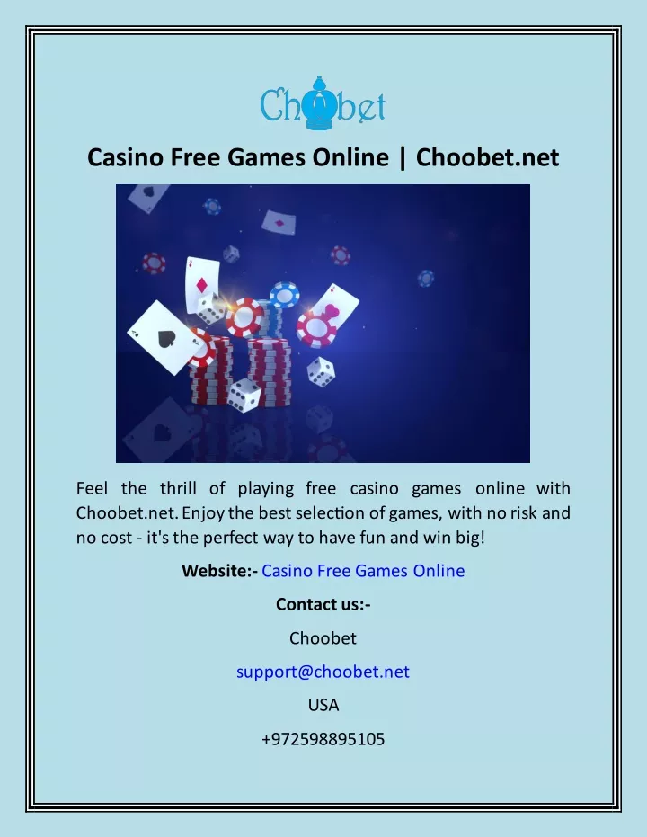 casino free games online choobet net